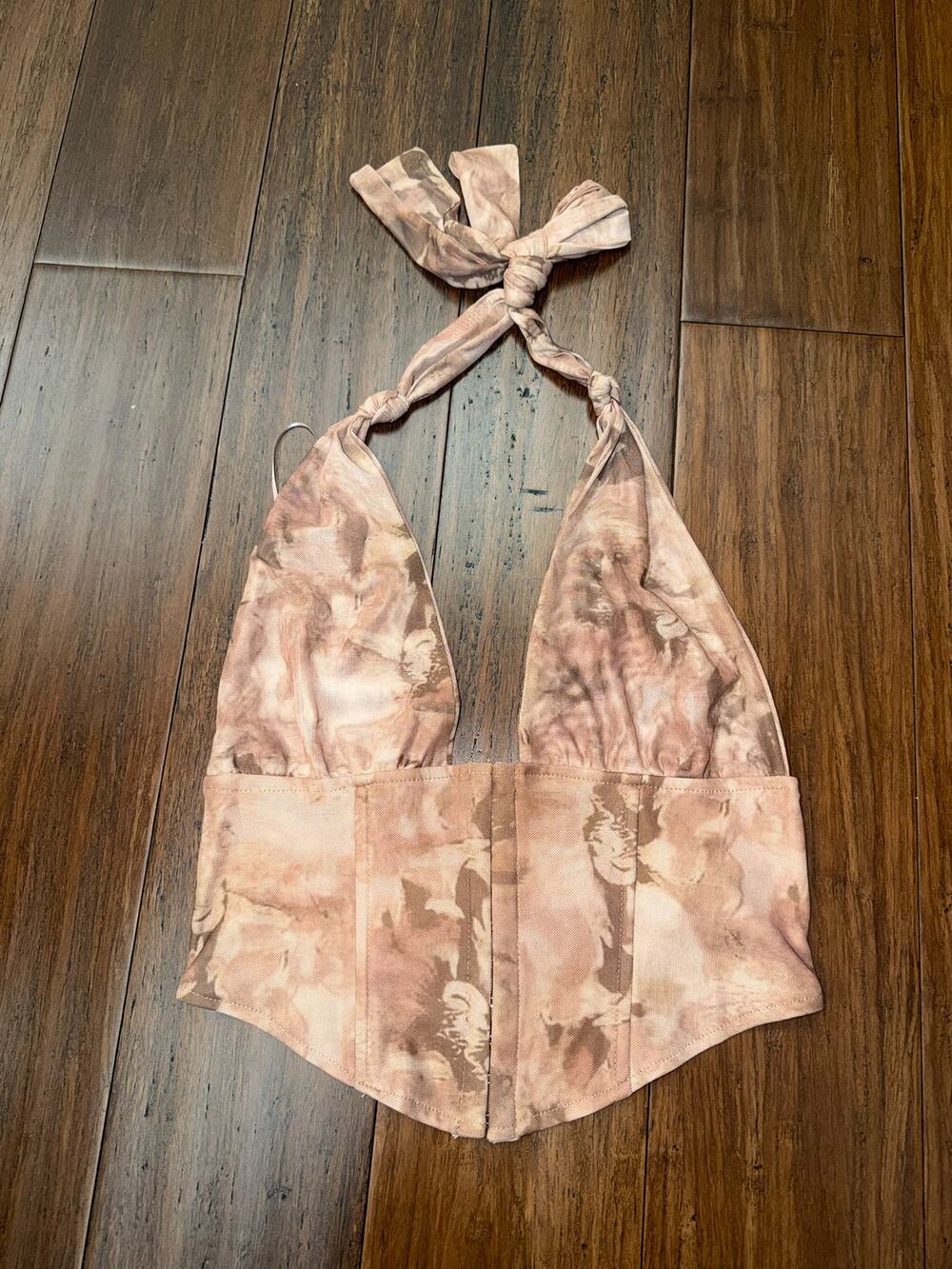 Flirt With Destiny Halter Corset Crop Top Windsor NWT Medium